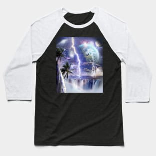 Space Lightning Baseball T-Shirt